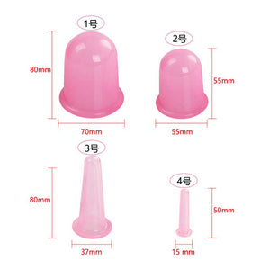 5pcs/Set Cellulite Removing Cups + Massager + Pore Vacuum Cleaning Pack | Complete Face and Body Set - Firming Slimming Facial Chiseling Detoxing [Immediate Results]